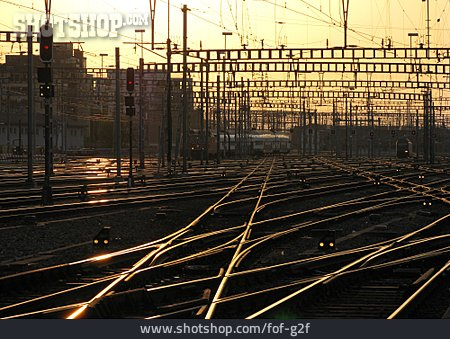 
                Schienenverkehr, Rangierbahnhof, Gleisanlage                   