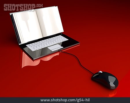 
                Computermaus, Laptop, Online, E-book                   