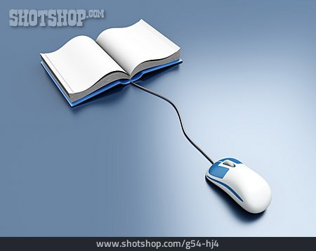 
                Computermaus, Online, Lektüre, E-book                   