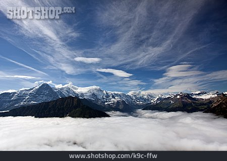 
                Gebirgskette, Berner Alpen, Gebirgspanorama                   