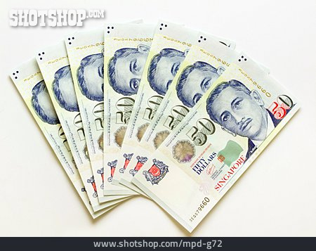 
                Geldschein, Dollar, Singapur-dollar                   