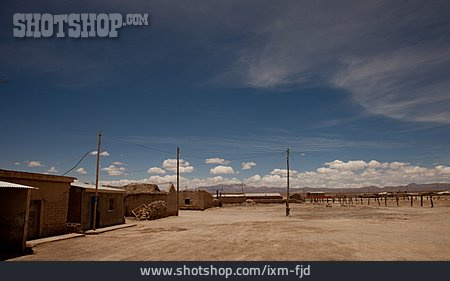 
                Dorf, Bolivien, Altiplano                   
