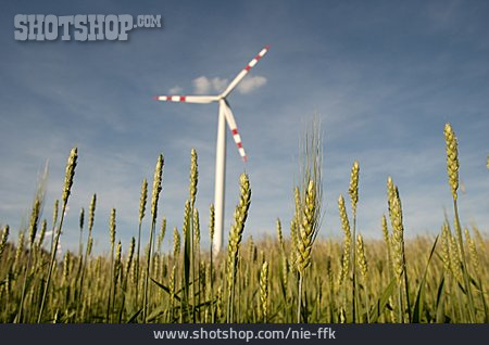
                Windenergie, Alternative Energie, Getreidefeld                   
