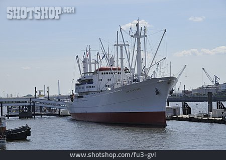
                Schiff, Schiffsanleger, Hamburger Hafen                   