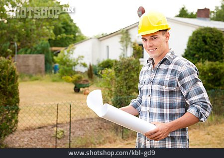 
                Bauarbeiter, Bauleiter, Bauzeichnung                   