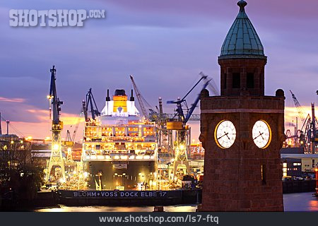 
                Hamburg, Trockendock, Schiffswerft, Hamburger Hafen                   