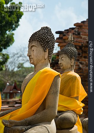
                Tempel, Statue, Buddha, Ayutthaya                   