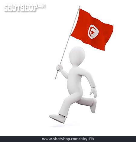 
                Nationalflagge, Tunesien                   