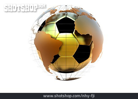 
                Global, Fußballweltmeisterschaft, 3d-rendering                   