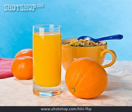 
                Orangensaft, Frühstück                   