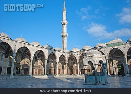 
                Moschee, Innenhof, Sultan-ahmet-moschee                   