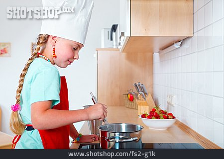 
                Kind, Mädchen, Kochen                   