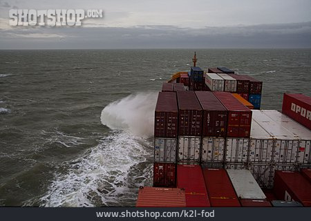 
                Unterwegs, Nordsee, Containerschiff                   