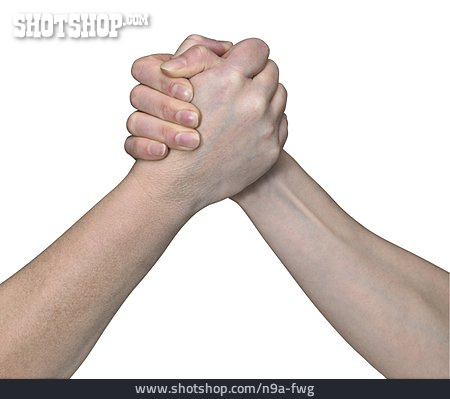 
                Handschlag, Armdrücken                   