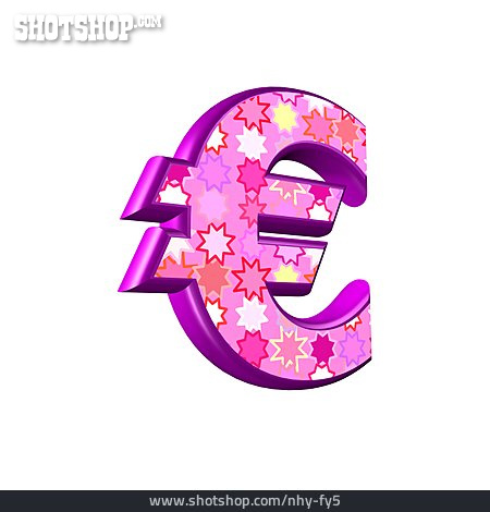 
                Pink, Illustration, Eurozeichen                   