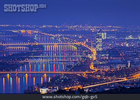 
                Stadtansicht, Wien, Donaubrücke                   