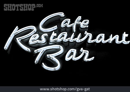 
                Gastronomie, Café, Restaurant, Neonlicht                   
