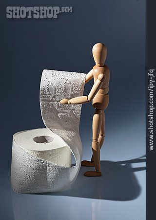 
                Toilettenpapier, Gliederpuppe, Abrollen                   