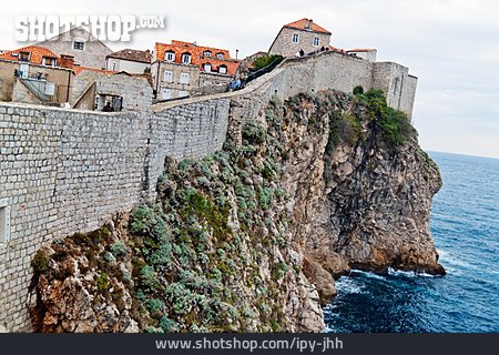 
                Schutzwall, Küstenstadt, Dubrovnik                   