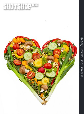 
                Gesunde Ernährung, Gemüse, Herzform                   