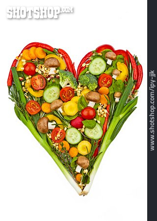 
                Gemüse, Herzform, Rohkost                   