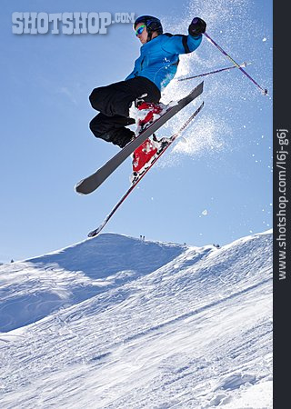 
                Sprung, Skifahren, Skifahrer                   