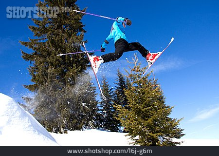 
                Sprung, Skifahrer, Schanze                   