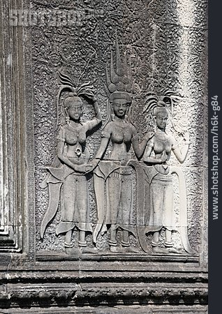 
                Relief, Angkor Wat, Apsara                   
