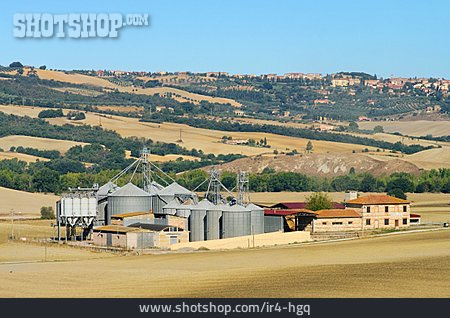 
                Landwirtschaft, Bauernhof, Silo, Toskana                   