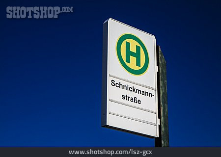 
                Schild, Bushaltestelle, Schnickmannstraße                   