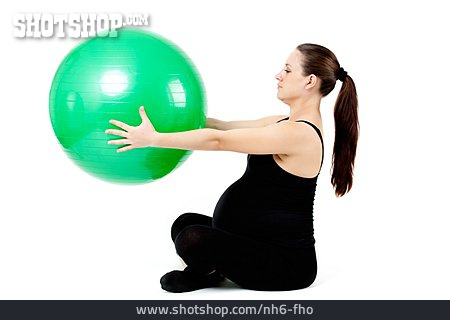 
                Halten, Gymnastikball, Schwangerschaftsgymnastik                   