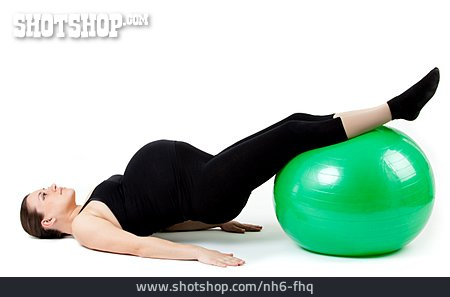 
                Gymnastikball, Beine Hoch, Schwangerschaftsgymnastik                   