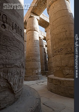 
                Säule, Karnak, Karnak-tempel                   