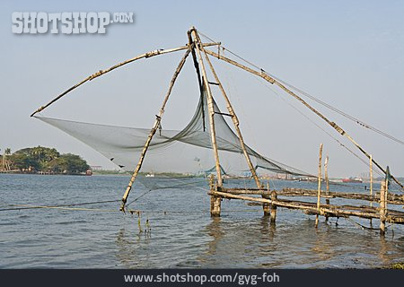 
                Fischfang, Fischernetz, Kochi                   