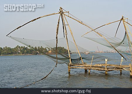 
                Fischfang, Fischernetz, Kochi                   