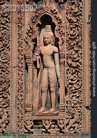 
                Skulptur, Kambodscha, Banteay Srei                   