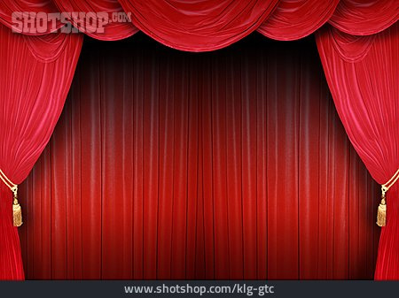 
                Bühne, Vorhang, Premiere, Theater, Wagnervorhang                   