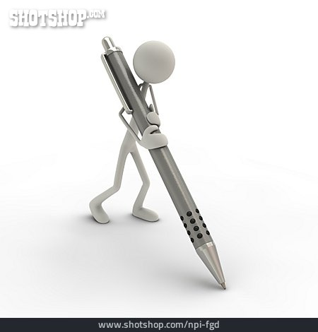 
                Schreiben, Kugelschreiber, Figur                   