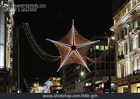 
                London, Weihnachtsstern, Weihnachtsbeleuchtung                   