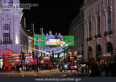 
                Städtisches Leben, London, Weihnachtsbeleuchtung                   