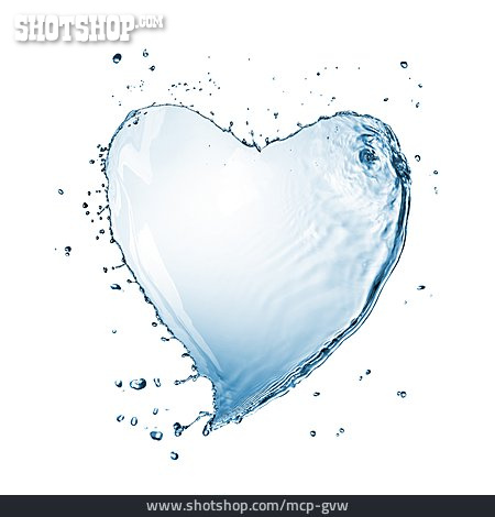 
                Wasser, Herzform, Wasserspritzer                   