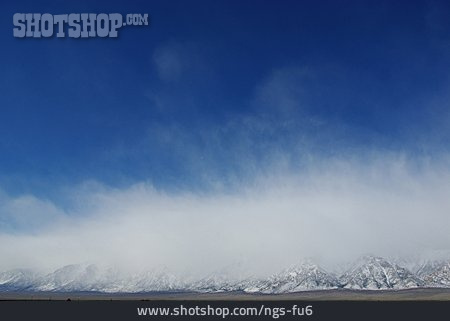 
                Nebel, Bergkette, Sierra Nevada                   