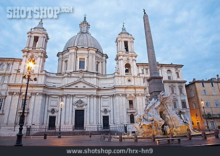 
                Obelisk, Rom, Piazza Navona, Santa Agnesa, Fontana Dei Fiumi                   