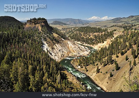 
                Stromschnellen, Yellowstone River, Yellowstone-nationalpark                   