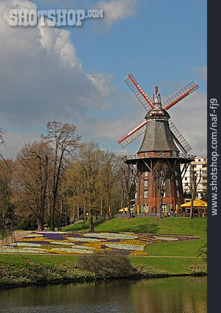 
                Park, Windmühle, Bremen                   