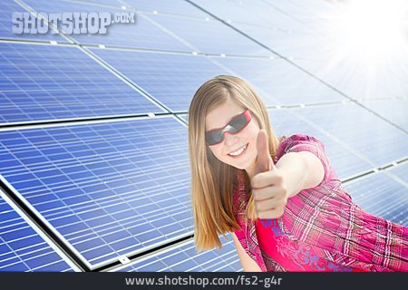 
                Kind, Mädchen, Solar, Solarstrom, Energiewende                   
