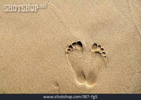 
                Sand, Fußspur, Fußabdruck                   