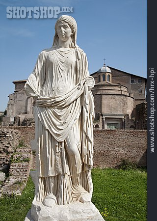 
                Skulptur, Statue, Forum Romanum, Haus Der Vestalinnen                   