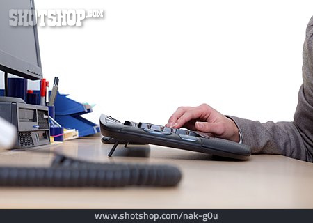 
                Tastatur, Tippen, Schreibtisch, Arbeitsplatz, Bürokraft                   