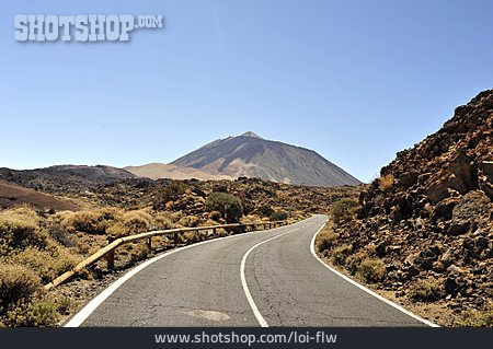 
                Straße, Vulkan, Teneriffa, Teide, Vulkanlandschaft                   